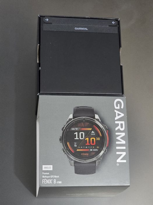 Smartwatch Garmin Fenix 8, 47mm, AMOLED, Glass,Otel inoxidabil,Sigilat
