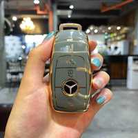 Husa de protectie premium pentru cheie auto, Mercedes Benz, GRI