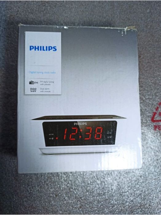 Philips radio digital FM nou - la cutie memorie 10 posturi ceas alarmă