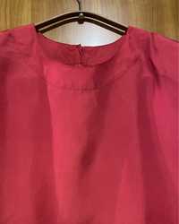 Bluza “C&A”, 100% mătase, mărime 42, culoare rosu