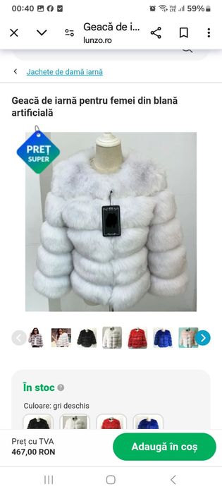 Blană eleganta blanita fashion noua
