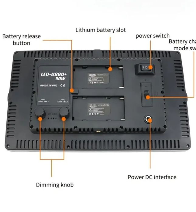 Lampă video, 50w. 880 leduri+