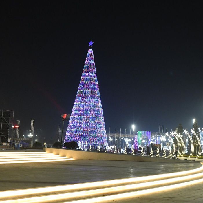 Арча урнатиш/Освешения/Оформления/ Гигант  кор парчалар  ясаб урнатиш.