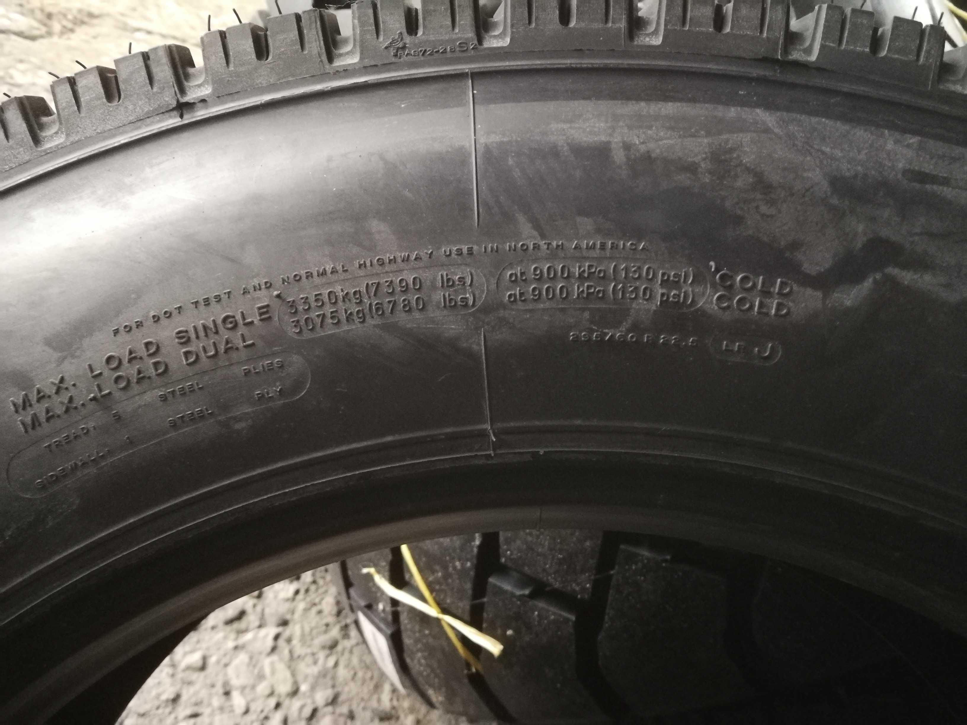 1 Нова тежкотоварна гума R22.5 295/60 Michelin XDN Grip 150/147K M+S