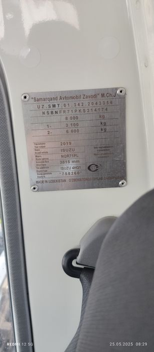 Isuzu nqr71.2019yil.