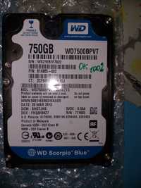 Hard disk laptop Western Digital Blue 750 Gb, 5400 rpm