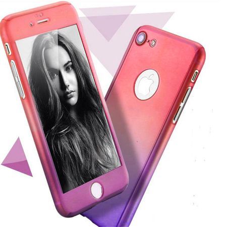 Husa telefon full Apple Iphone 6 Plus /6S Plus Red-Pink + folie