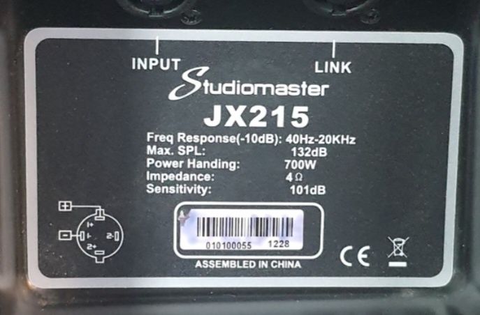 Boxe Studiomaster JX215