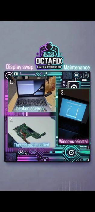 Service IT -> Reparații, Asamblare, Mentenanță PC Laptop Console