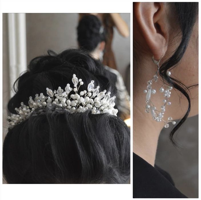 Vand coronita si cercei pentru mireasa