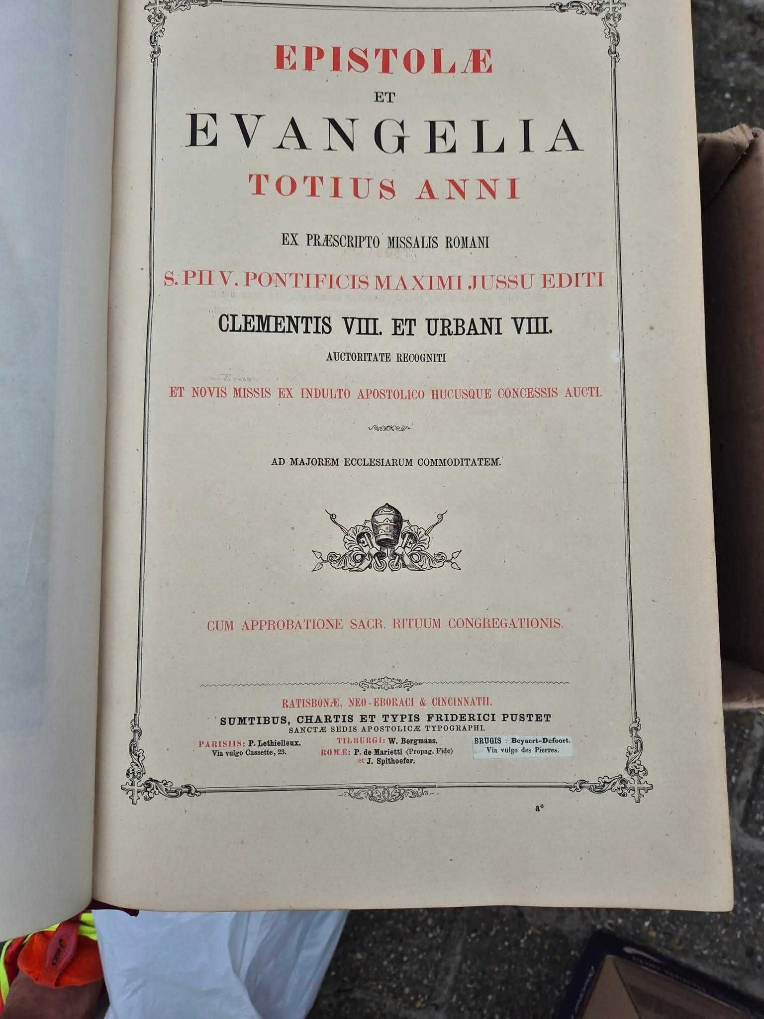 Evanghelie vintage romano-catolica 1865