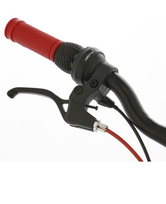 Bicicleta copii Corelli 20", 7 viteze, culoare negru-rosu + casca