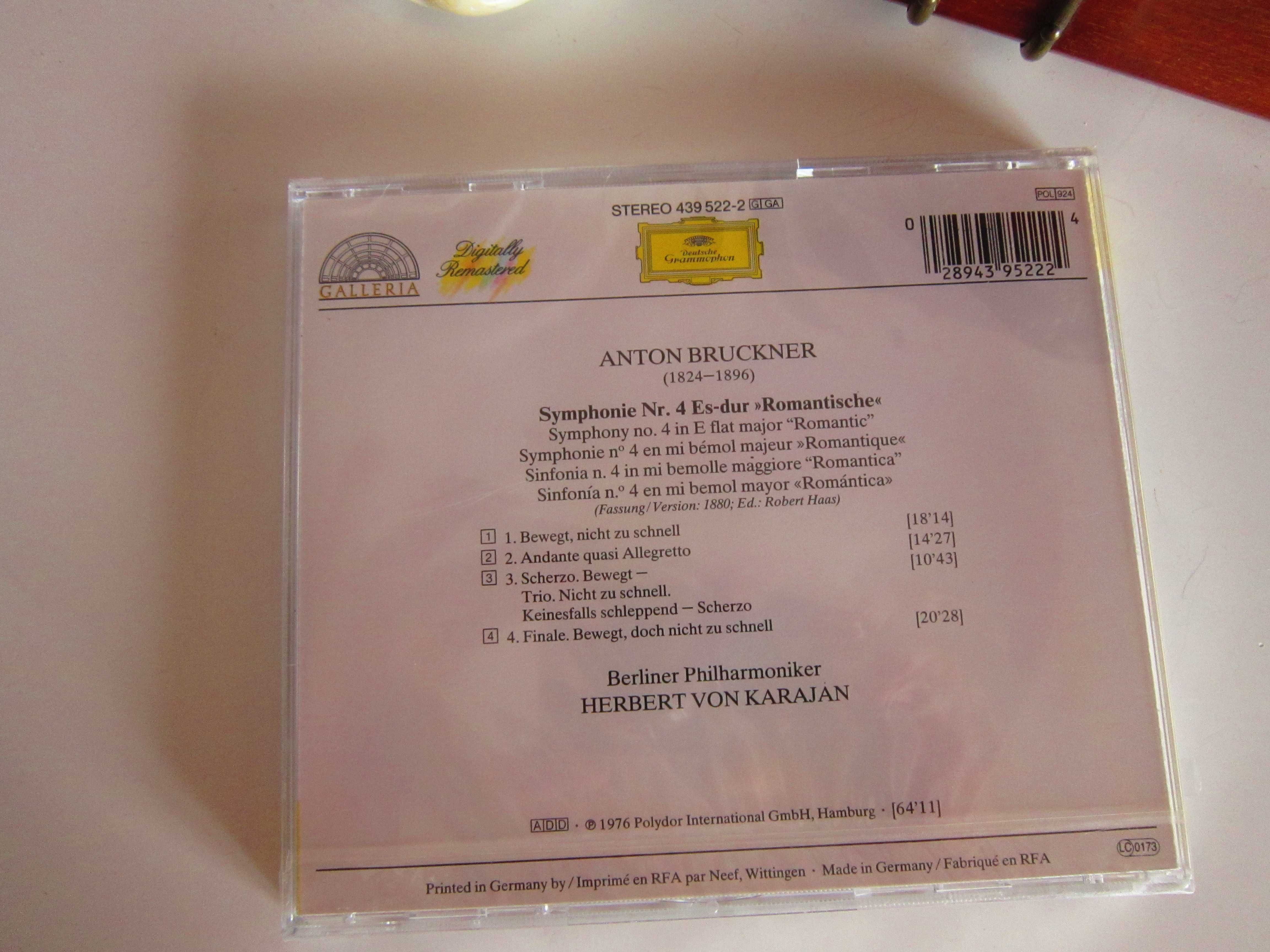 cd Bruckner-Symphonie No. 4 "Romantische" Herbert Von Karajan ‎1993