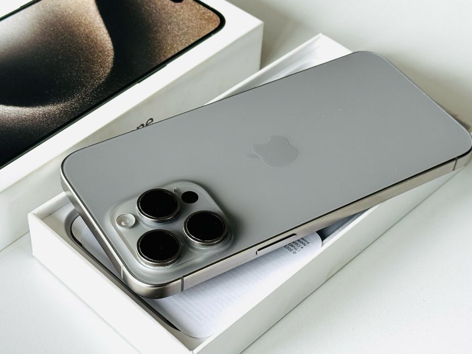 Iphone 15 Pro Max 256GB Natural Titanium 100% Батерия Гаранция 6 мес