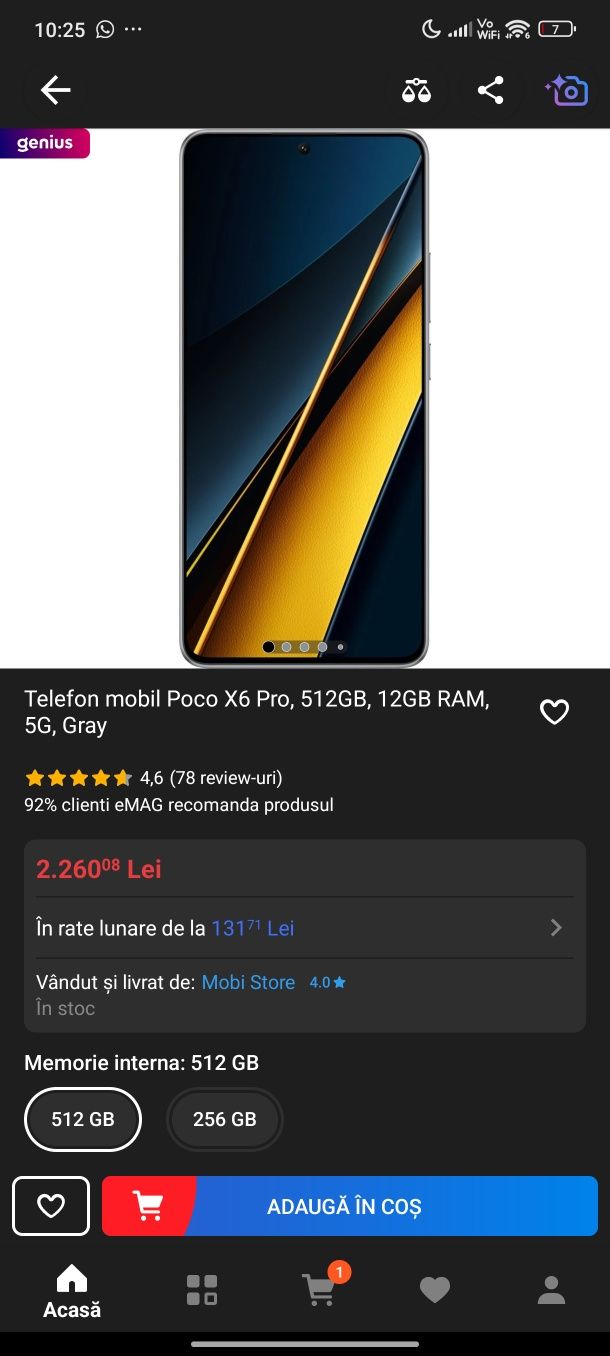 Poco X6 Pro, 512GB, 12GB RAM, 5G, Gray