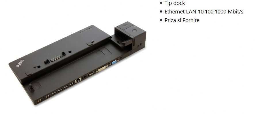 Lenovo Pro Dock Tip dock Negru NOU in cutie ThinkPad Pro Docking