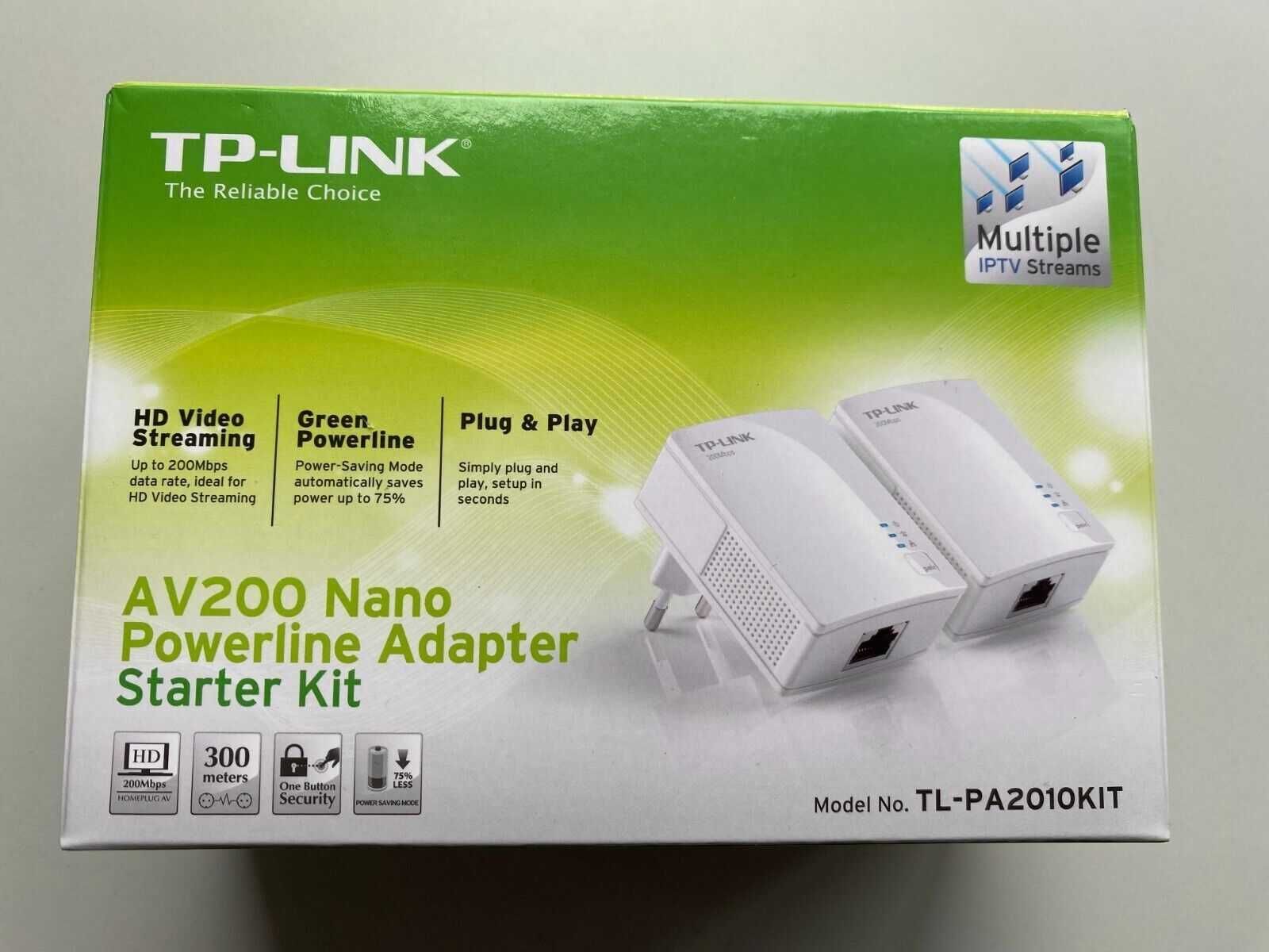 Промо цена: Нов Tp-Link AV200 Lan Powerline Адаптер за ел. мрежа