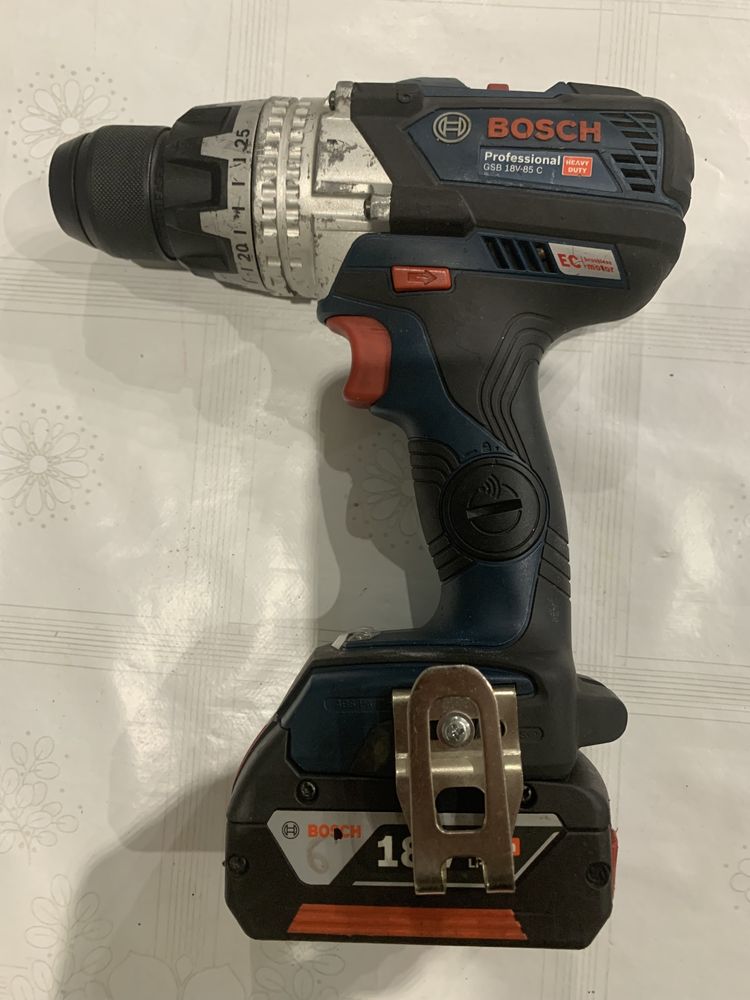 Bosch GSB 18V-85 C /с батерия 5 ah., /безчетков, двускоростен с удар