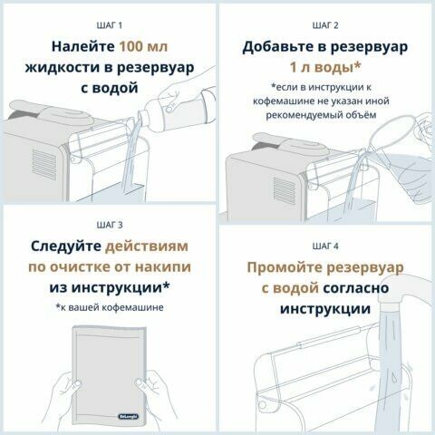 Средство для удаления накипи DeLonghi EcoDecalk DLSC500
