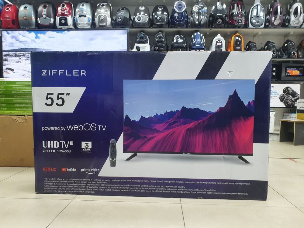 Телевизор ZIFFLER 55W600 UHD Smart WebosTV