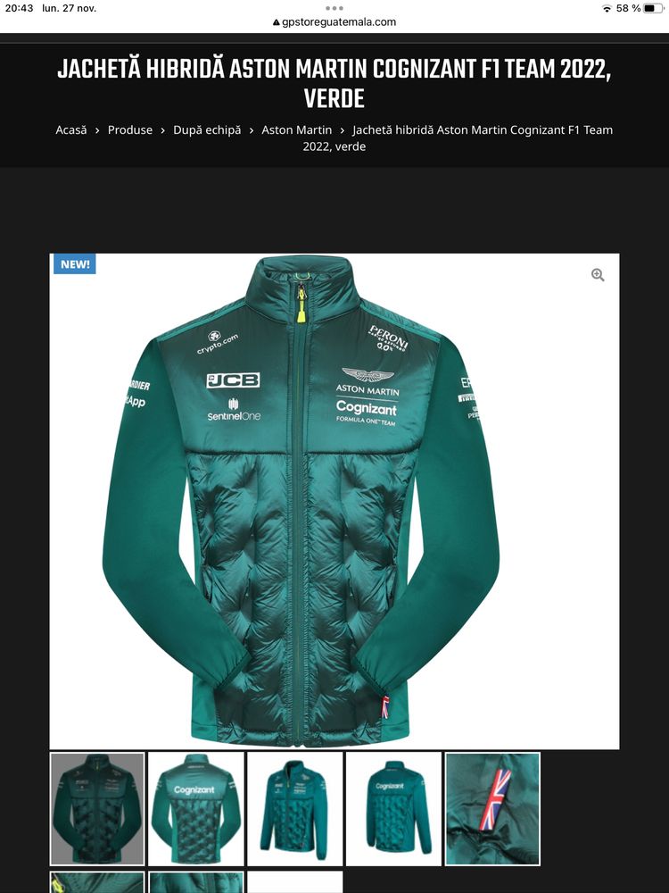 Aston Martin Formula One jacket L