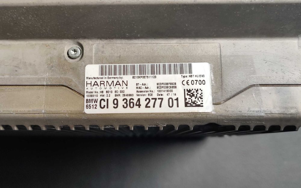 Navigatie BMW NBT EVO ID6 B210 HW 2.2 ,GPS,APIX 2,DAB - 4GB - G series