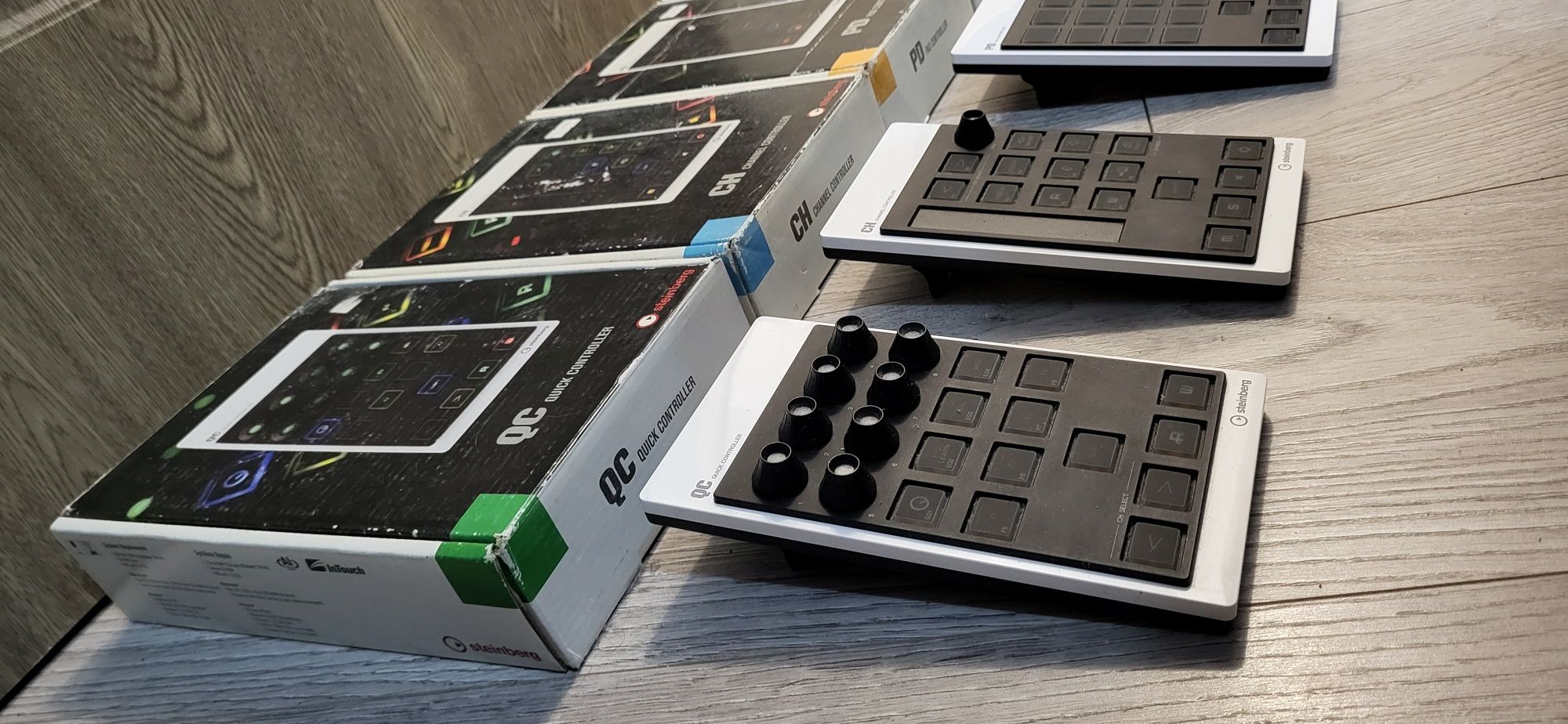 Steinberg FD (Fader Controller), PD (Pad Controller), CH (chanel contr