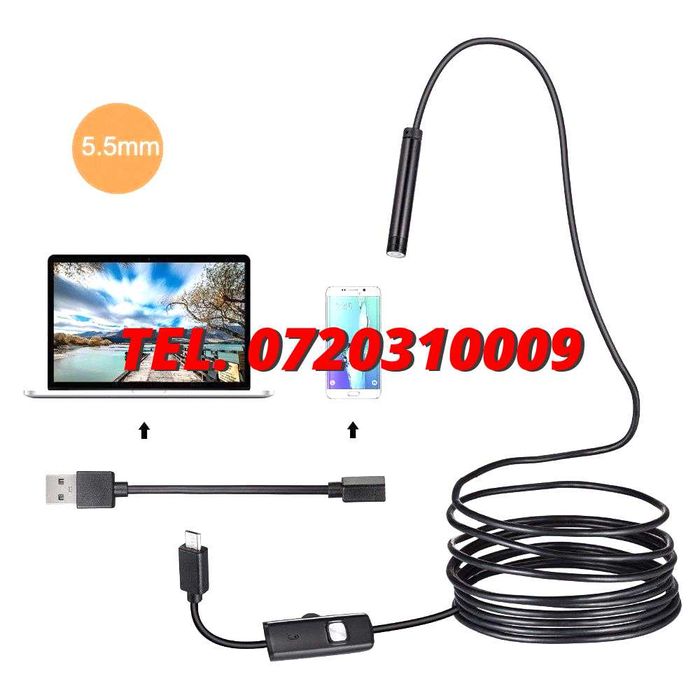 2 M Camera Endoscop boroscop 6 Led Inspectii Tehniceinstalatii