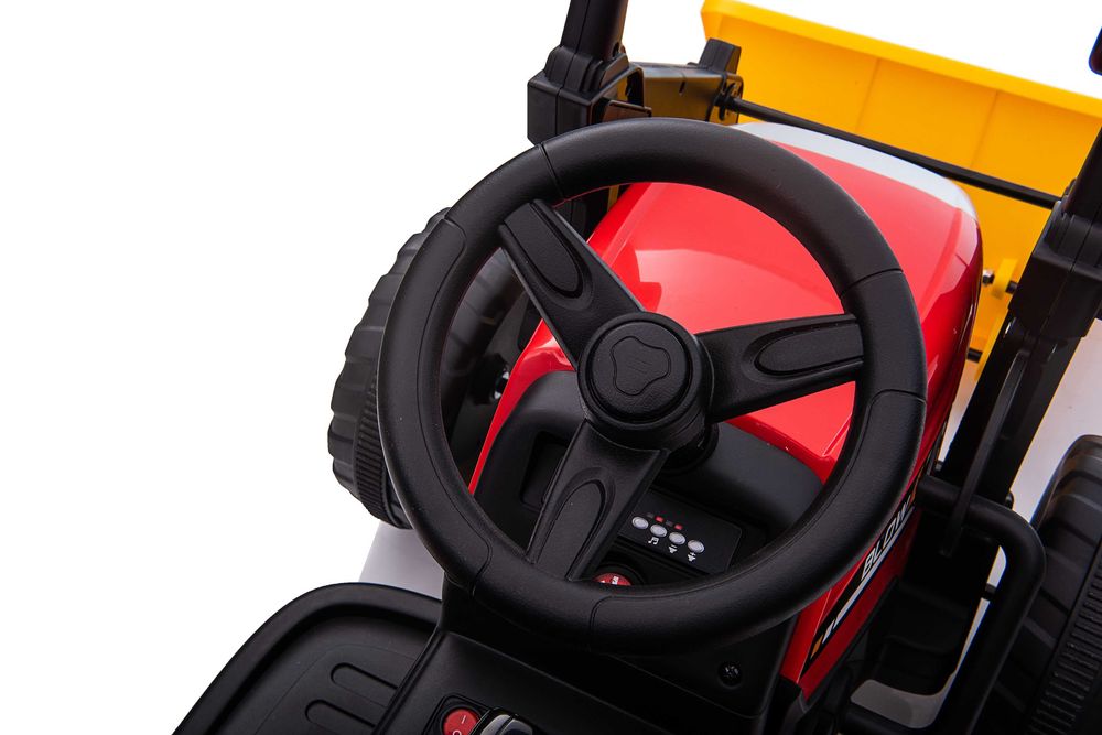 Excavator pentru copii BJ611C 70W 12V, cu pedala electrică #RED