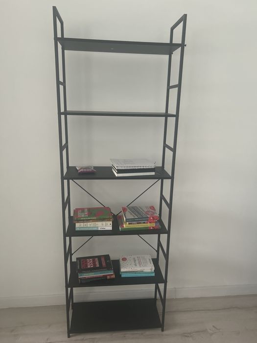 Etajera fier forjat + furnir decorativ