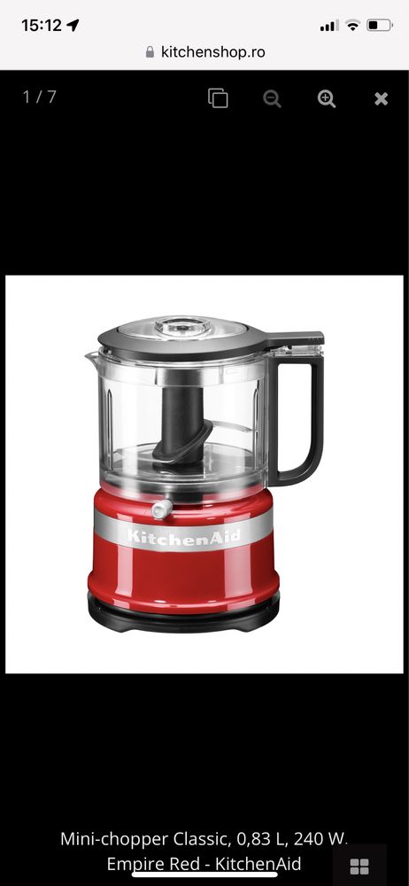 KitchenAid mini Chopper Classic, rosu