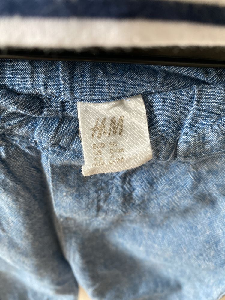 Set tricou si pantaloni H&M 50-56, 0-3 luni