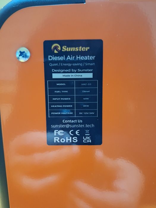 Incalzitor stationar, Sirocou VEVOR 8KW 12v, control Bluetooth