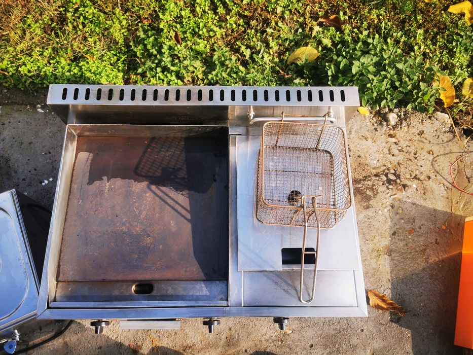 Професионална скара с фритюрник на газ