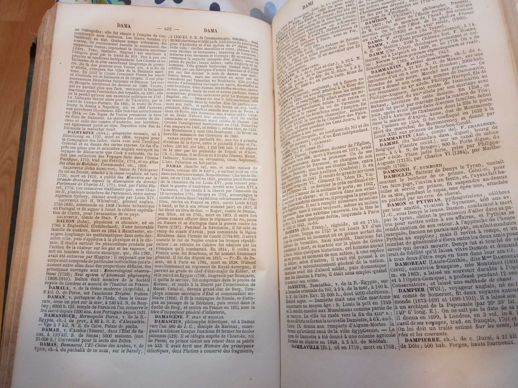 Enciclopedie 1866 Limba franceza Dictionnaire d'Histoire et Geographie