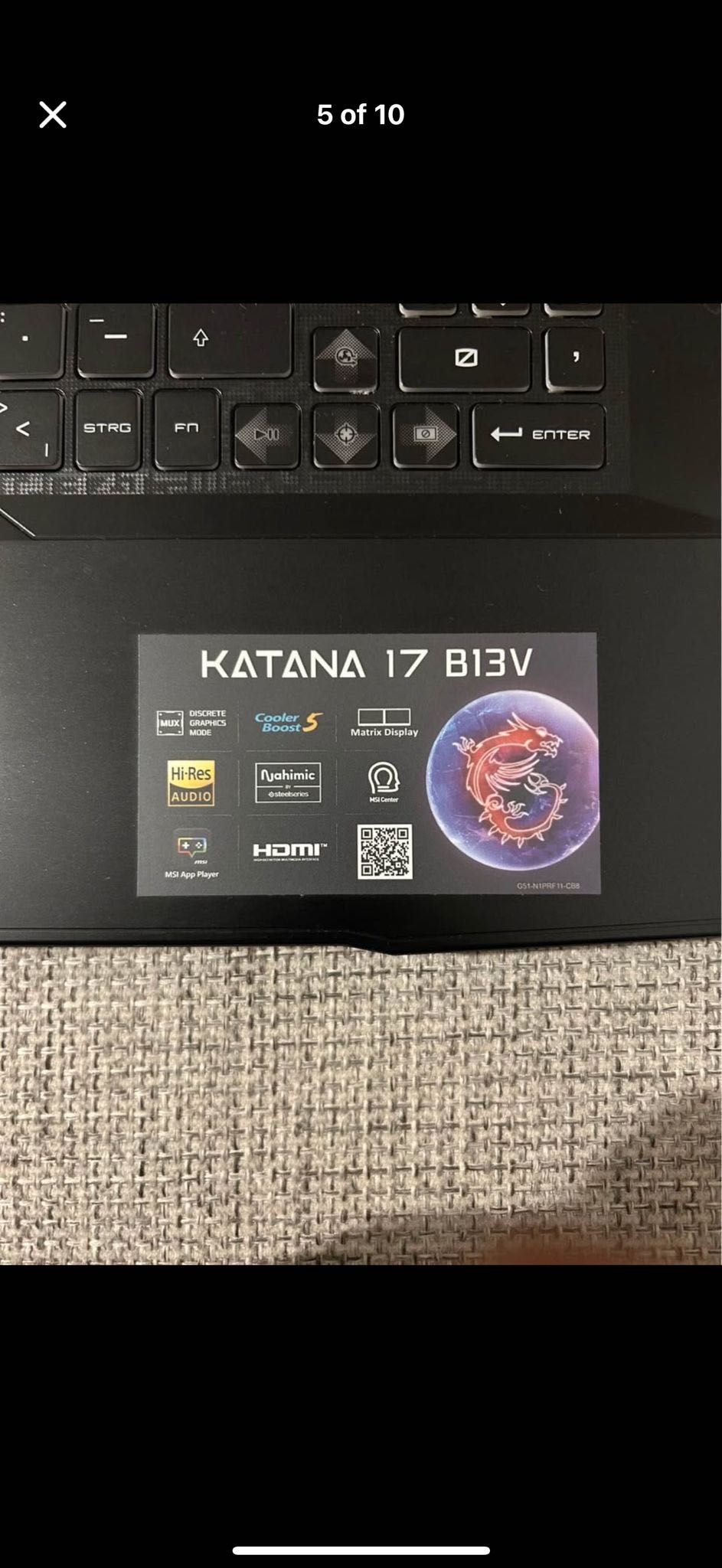 Schimb  Leptop Msi Katana cu Motocorss 125/250cc