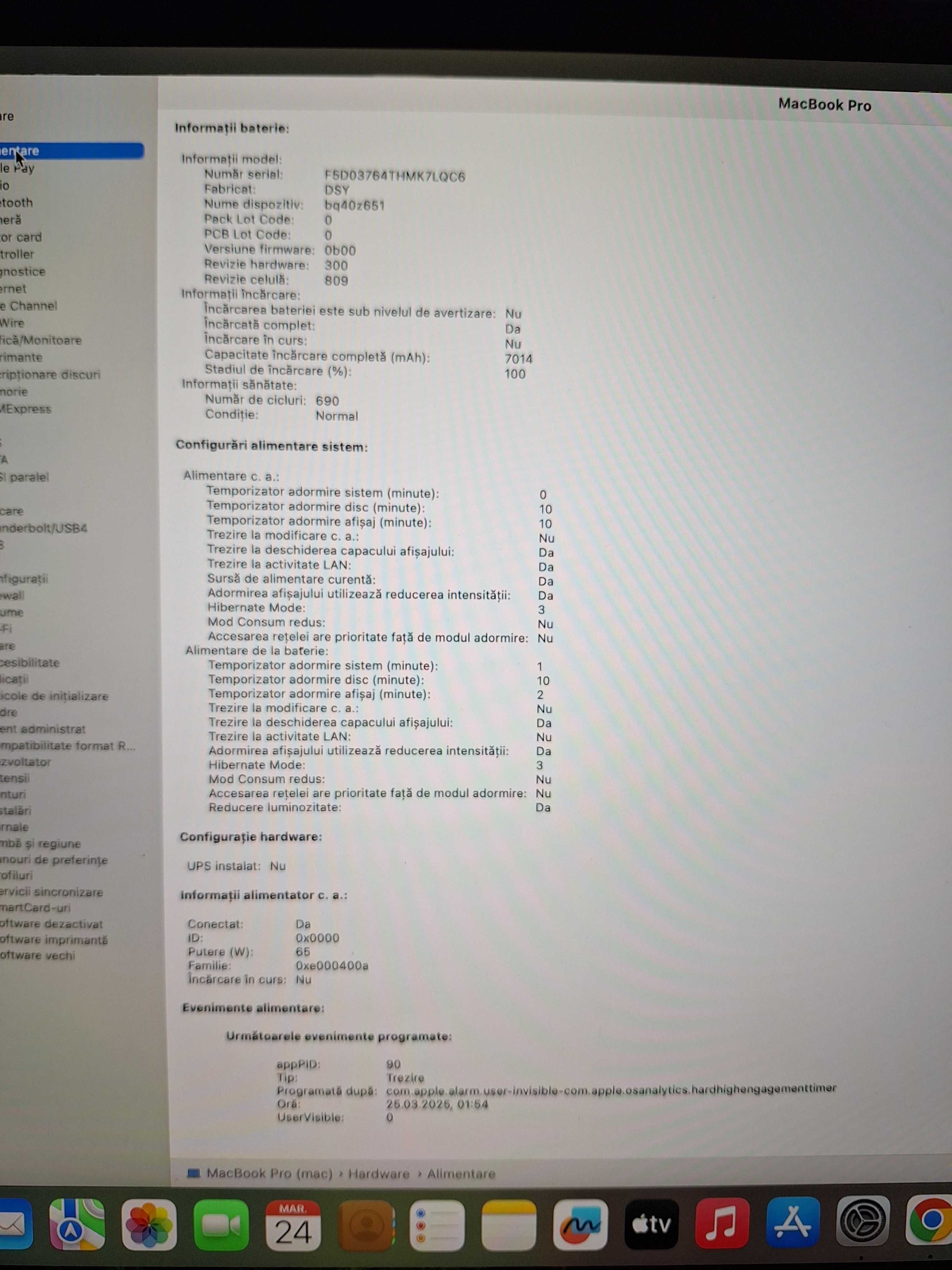 Macbook Pro 16 inch 2019 , I7 , 512 GB touchbar , IMPECABIL !