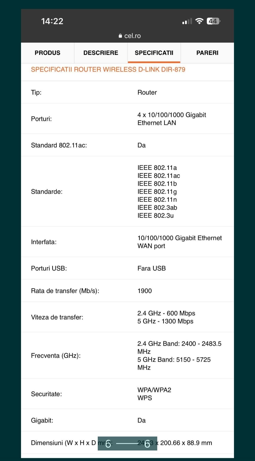 Router WIFI D-link, 5 Ghz, extended Range