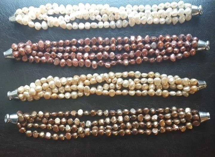 Brățări perle naturale de cultură, lungime 20 cm.