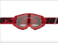 100% Strata 2 Red Clear lens - Goggle + sticker