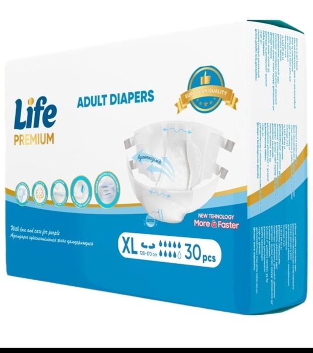 Памперсы Life Premium 4XL
