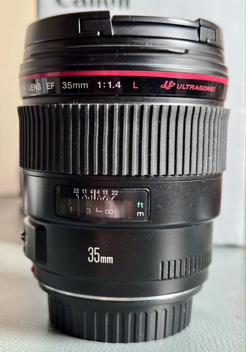 Canon 35mm f/1.4 L USM – prima versiune + cutie originală