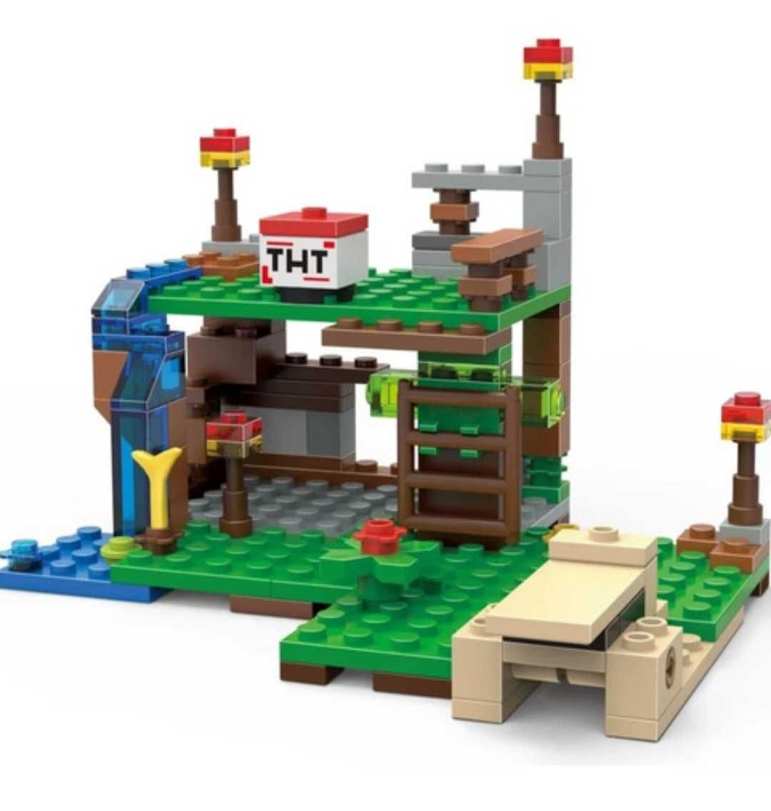 Minecraft joc constructii tip lego 378 piese 6 figurine