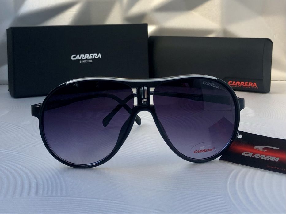 Мъжки слънчеви очила маска carrera 3 цвята черни бели