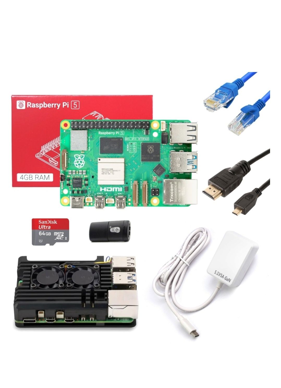Микрокомпьютер Raspberry Pi 5 B Starter Kit 4 GB