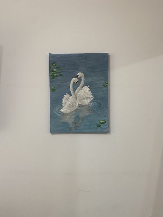 Tablou cu lebede unic de o eleganta aparte
