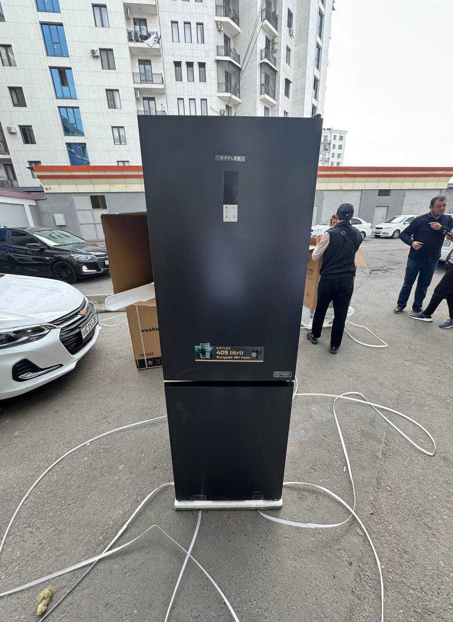 Холодильник ZIFFLER RFBF-409DI Inverter No Frost Metal Cooling