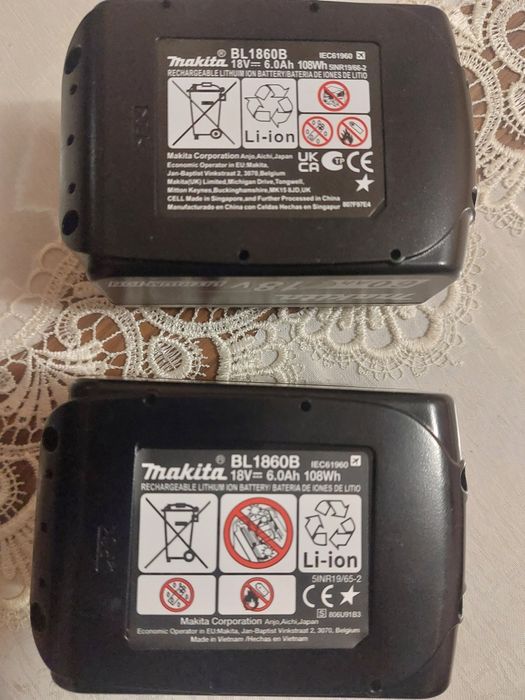 Baterii compatibile  cu makita  6 ah. cu led control rosu comp