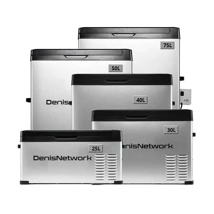 Frigidere auto 25/30/40/50/75l cu compresor cu congelare pentru rulotă, camion, dube 3,5t cu alimentare la brichetă 12-24V, baterii panou solar, rezistent la vibrații