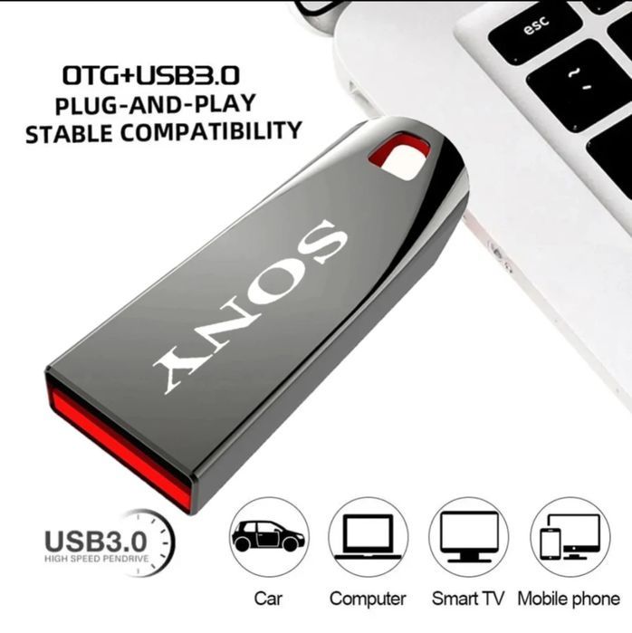 Флашка SONY 2TB с Адаптор за телефон Метална
